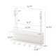 preview thumbnail 14 of 12, Yamazaki Home Under-Desk Cable and Router Storage Rack, Steel - L 4.53 x W 15.75 x H 16.93 inches