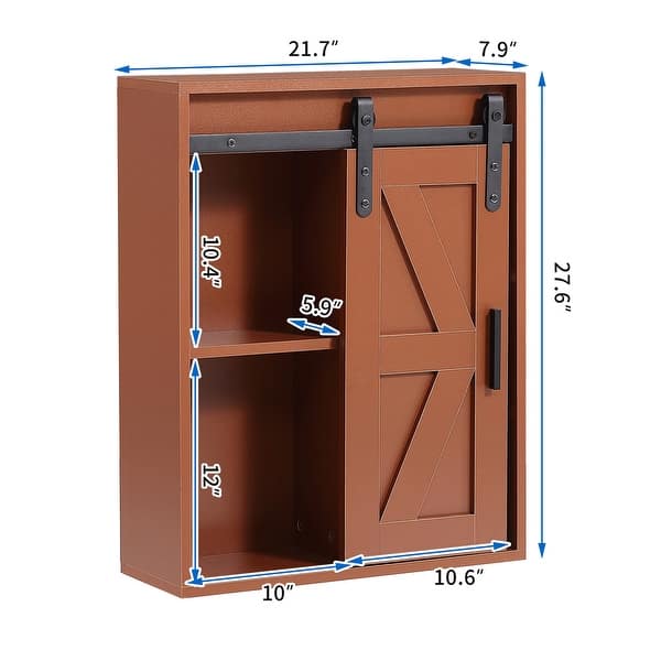 Wood Storage Multifunctional Adjustable Door Brown