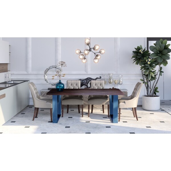 Dark chocolate shop dining table