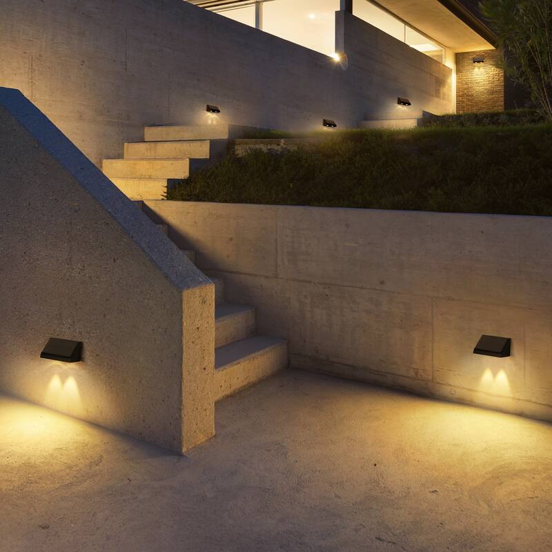 Solar Lights for Outside, Warm White Fence Lights Solar Powered