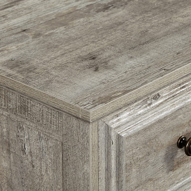 Anmytek Rustic Farmhouse 7-Drawer Dresser - Antique White Vintage Storage Organizer