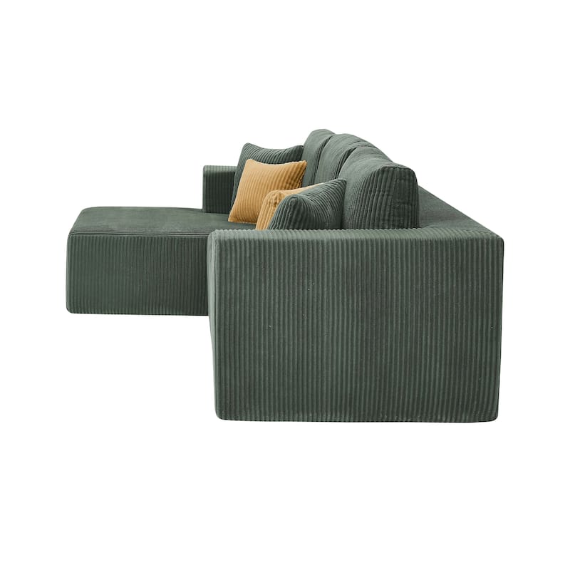 Modern L-Shaped Cloud Modular Sectional Sofa with Chaise Lounge