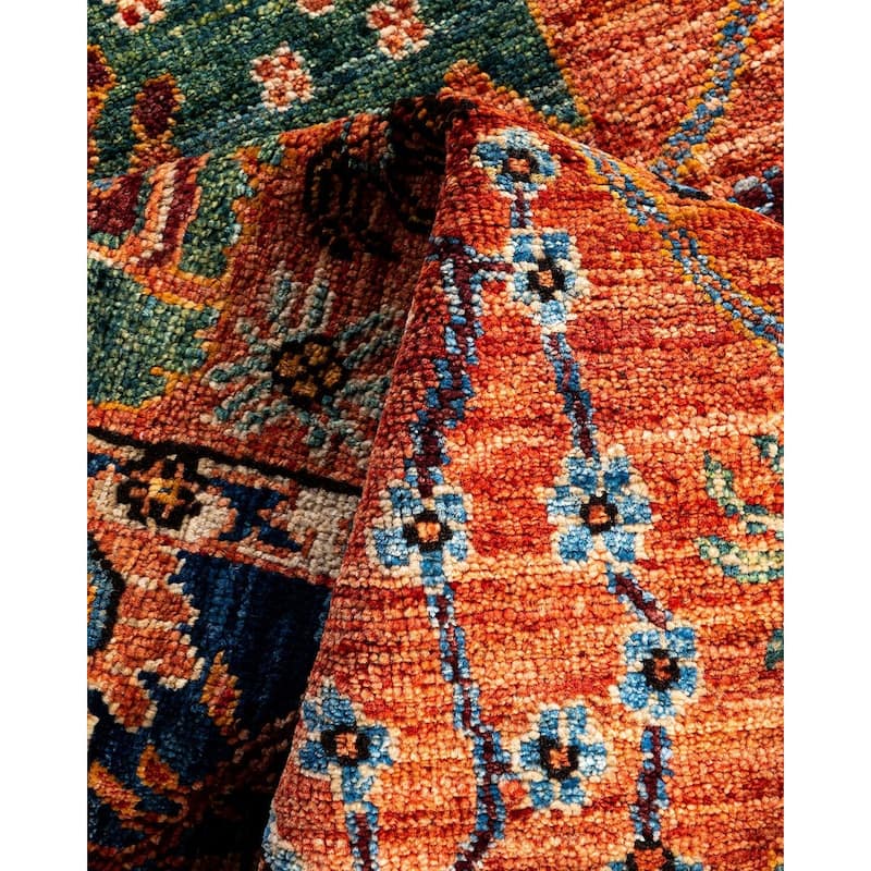 Serapi One-of-a-Kind Hand-Knotted Area Rug - Orange, 4' 1" x 6' 2" - 4' 1" x 6' 2"