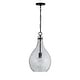 preview thumbnail 6 of 6, Rabun 1-light Hanging Pendant w/ Clear Stone Seeded Glass