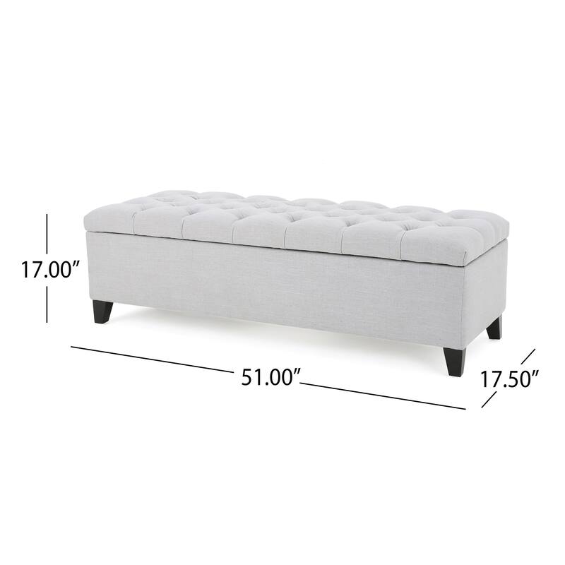 Ottilie Button-tufted Storage Ottoman Bench by Christopher Knight Home