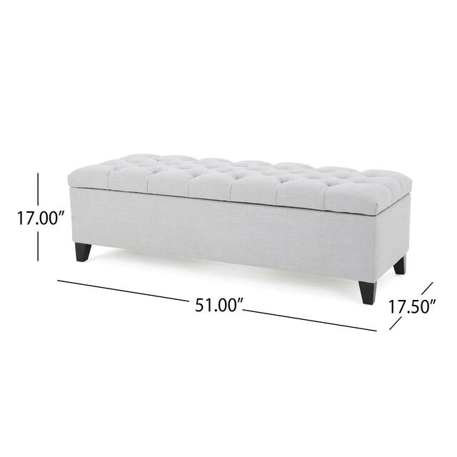 Ottilie Button-tufted Storage Ottoman Bench by Christopher Knight Home