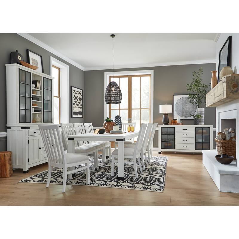 Magnussen Home Harper Springs Silo White Buffet - 64''W x 18''D x 36''H