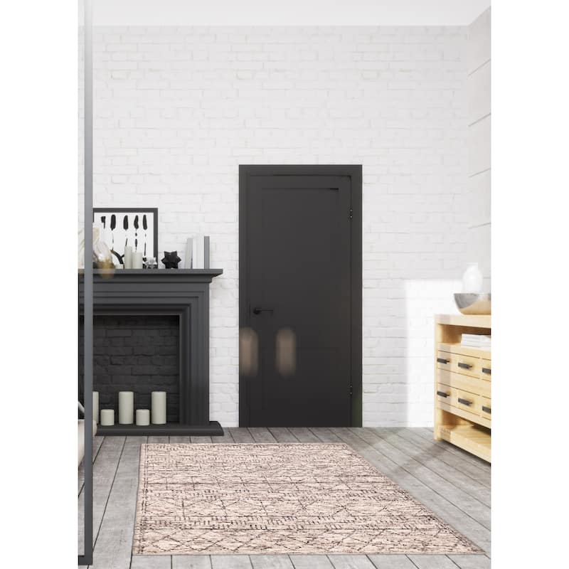 ECARPETGALLERY Hand-knotted Tangier Cream, Taupe Wool Rug - 5'5 x 7'7