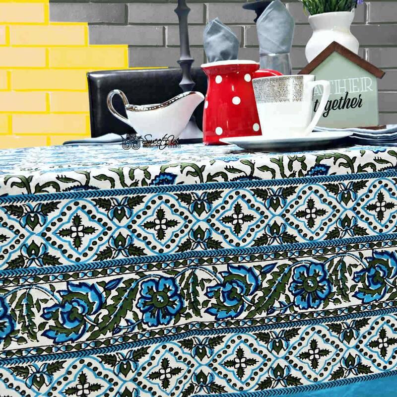 Cotton Floral Tablecloth for Rectangle Tables