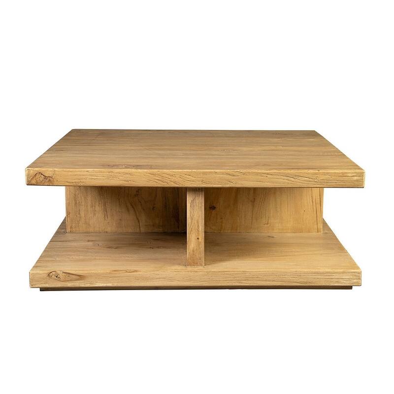 Bridges Reclaimed Elm Coffee Table, Brown