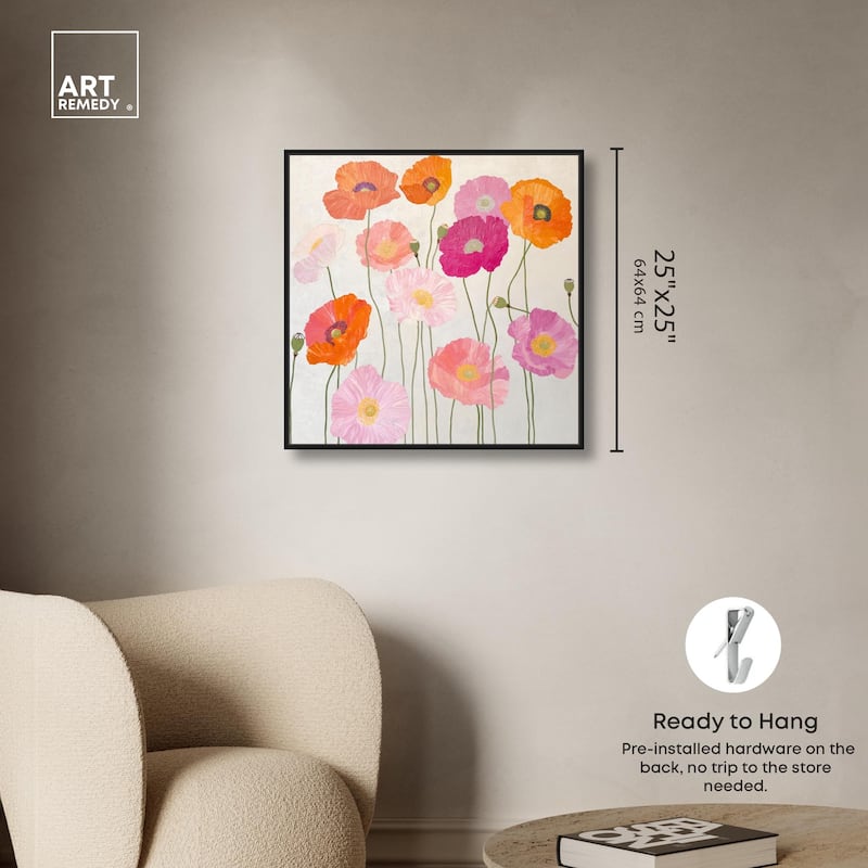 Sunset Poppy Chorus II Canvas by Art Remedy