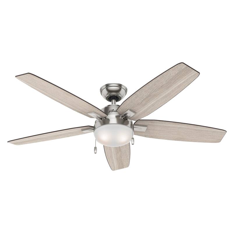 Hunter Morgantown Ceiling Fan with LED Light, Pull Chain - Transitional, Contemporary