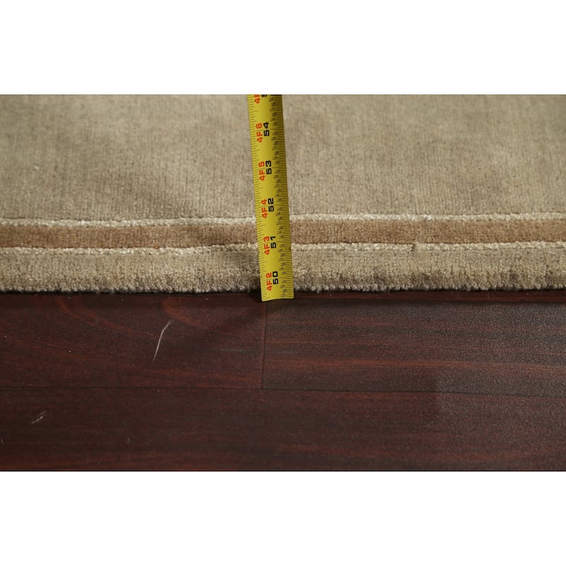 Nepalese Vegetable Dye Oriental Area Rug Wool Hand-knotted Carpet - 6'1" x 9'0"