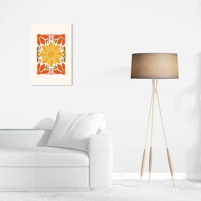 Wynwood Studio Canvas Floral and Botanical My Flower is a Sun Yellow and Mustard Modern & Contemporary Wall Art Canvas Print