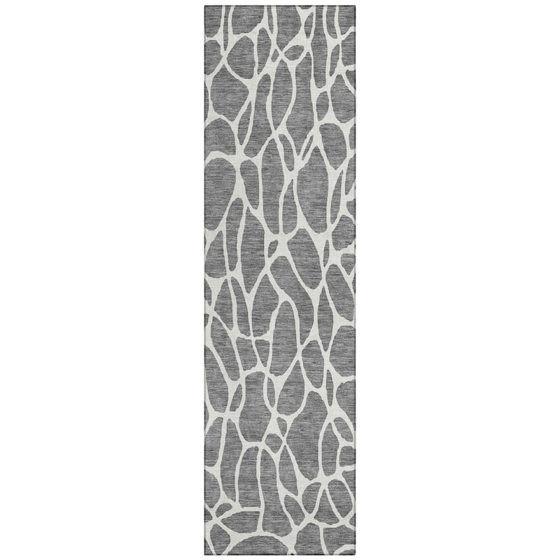 Machine Washable Indoor/ Outdoor Modern Chantille Rug