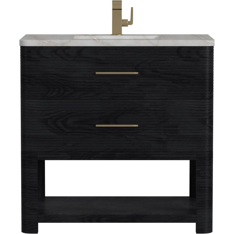 James Martin Vanities D704-V36-3VSL Lucian 36" Free Standing Single - Carbon Oak