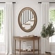 preview thumbnail 3 of 12, Cameo Wood Framed 32-Inch Oval Wall Mirror, Bathroom Wall Mirror - 31.89" H x 24" W x 1.26" D