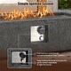 preview thumbnail 8 of 7, 42.5 Inch 50000 BTU Fire Pit Table Set with Stainless Steel Burner - 42.5" x 17.5" x 13" (L x W x H)