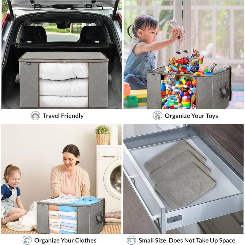 Royale Clothes Storage Organizer Bag with Handle - 90L Capacity