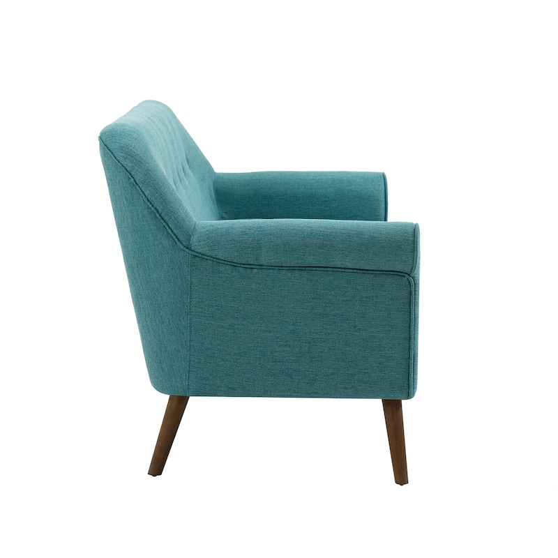 Porthos Home Ruth Loveseat Small Sofa Couch, Fabric, Rubberwood
