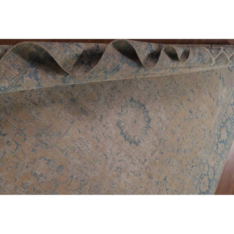 Distressed Najafabad Persian Antique Area Rug Hand-knotted Wool Carpet - 8'4" x 12'2"