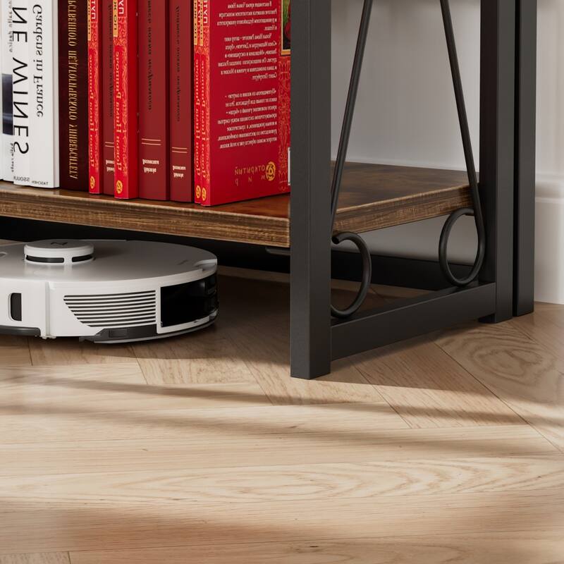 VECELO 62" Foldable 5-Tier Bookshelf Space Saving Tall Open Bookcase with MDF Shelves for Living Room Home Office Kitchen