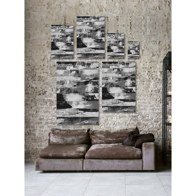 Striking Contrast Print on Wrapped Canvas