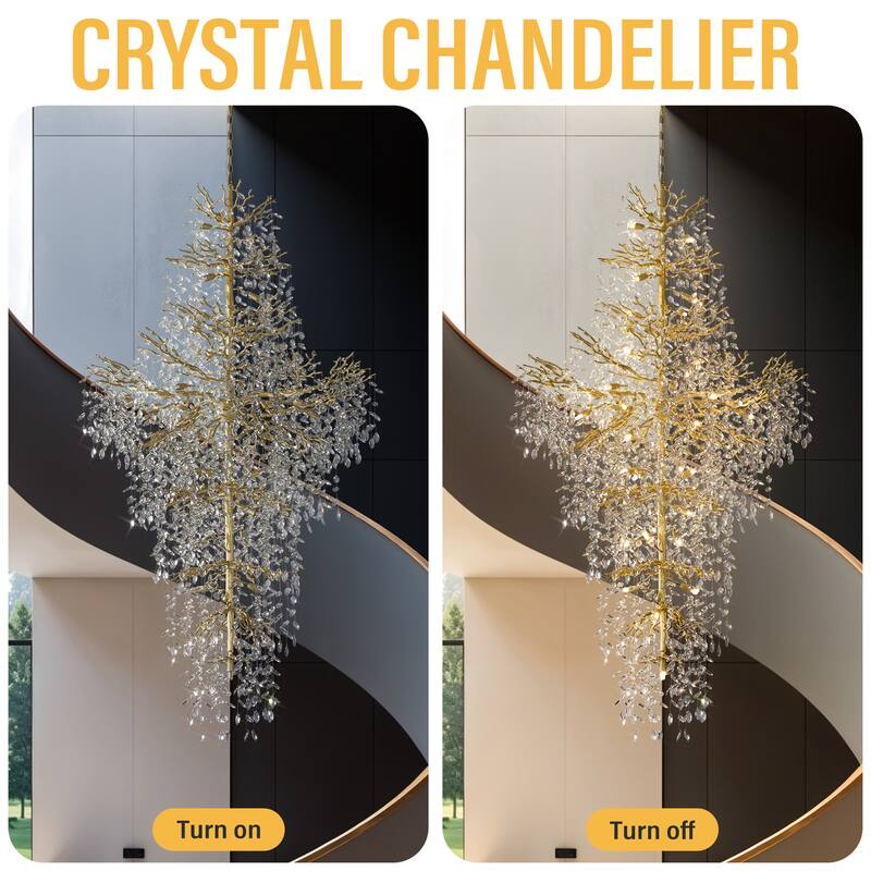 KAYLA 39.3-90.5in HorseshoeMountain ShapeChandelier