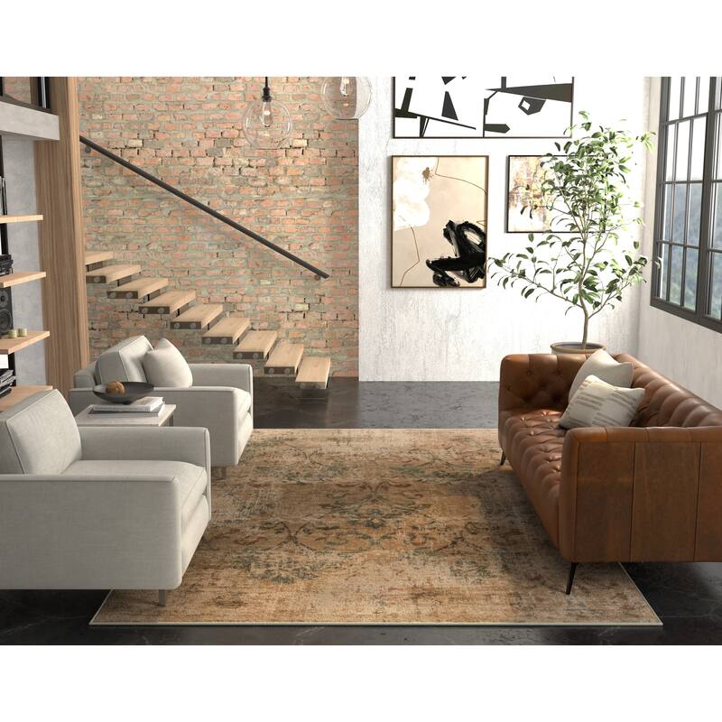 Copper Grove Lienz Sage Accents Multicolor Area Rug