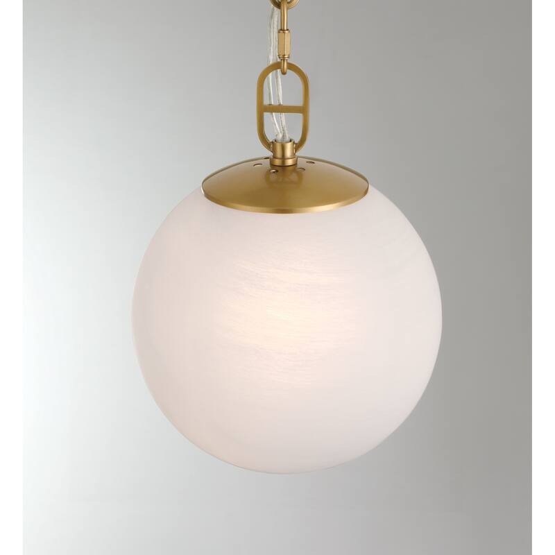 Minka Lavery 5211 Marbelle 8" Wide Mini Pendant with Etched Alabaster