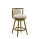 preview thumbnail 26 of 64, Harper Modern Swivel Bar Stool, Upholstered Counter Height Chair with Solid Wood Frame
