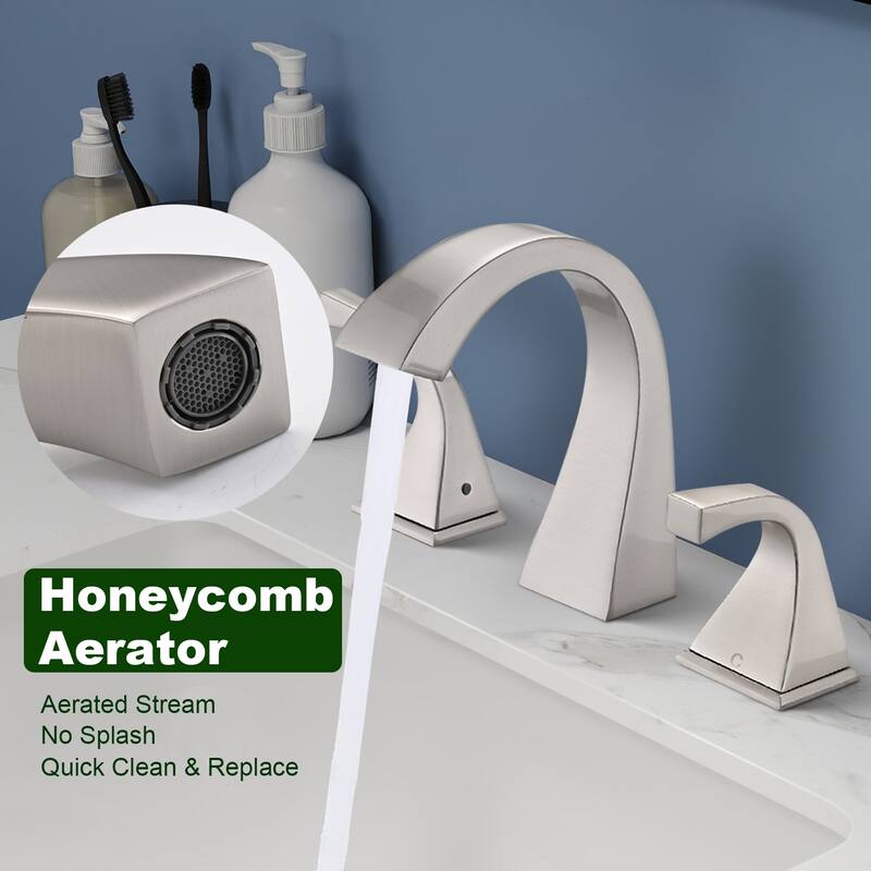 Topcraft Two Handle Bathroom Sink Faucet with Pop-Up Drainer