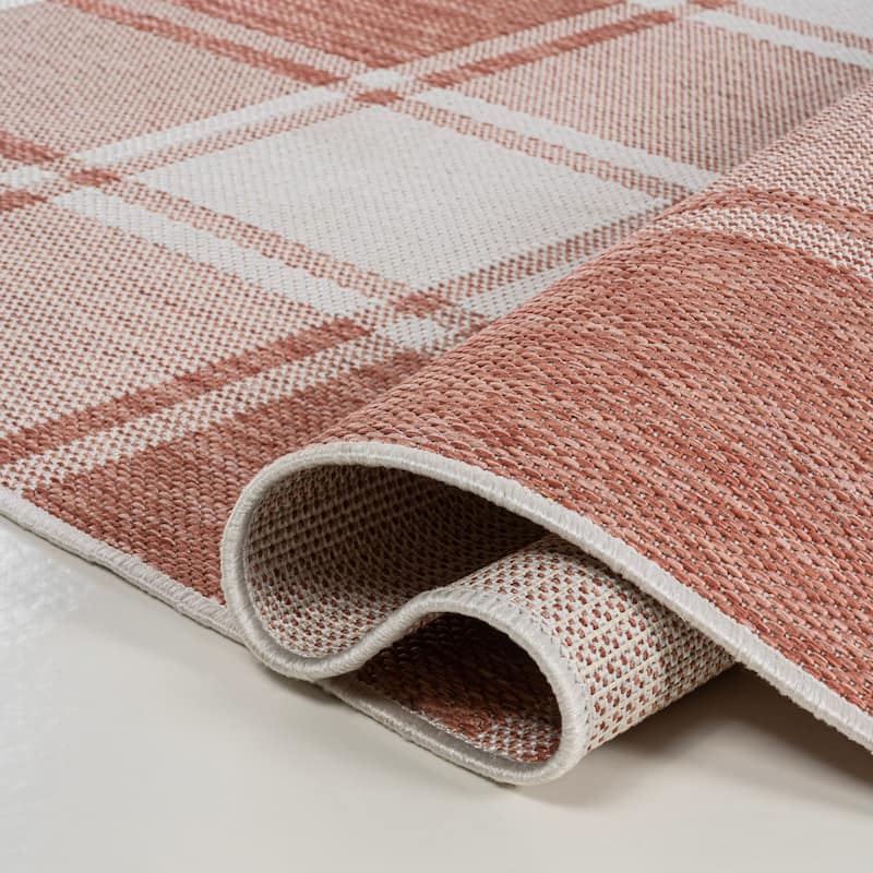 JONATHAN Y Lior Traditional Farmhouse Bold Gingham Indoor/Outdoor Area Rug