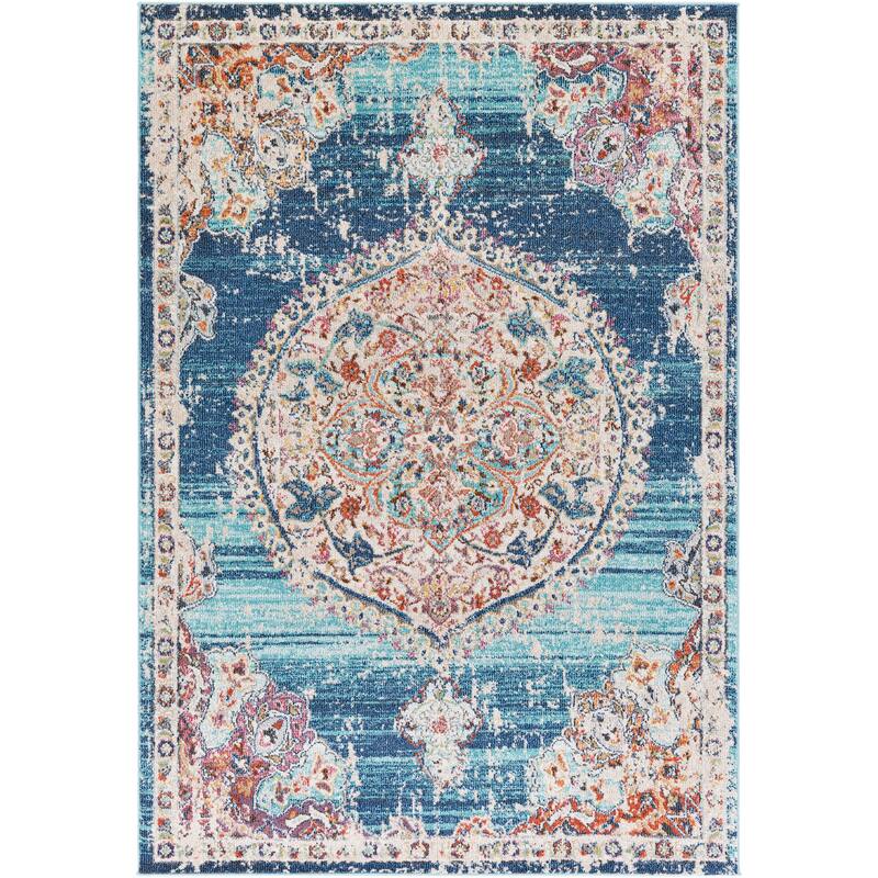 Gabbie Distressed Medallion Area Rug