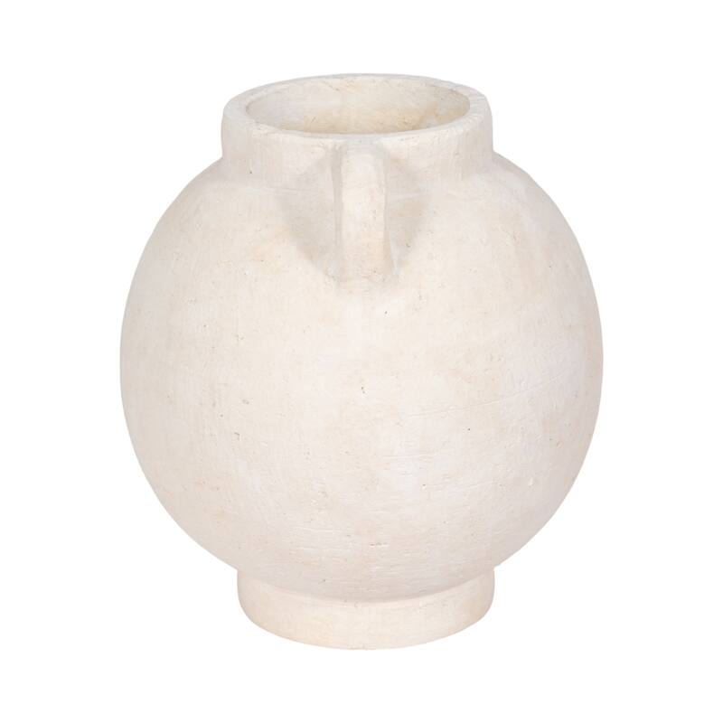 Handcrafted Terracotta Pottery Round Vase Modern Visual Interest