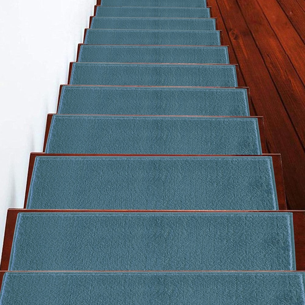 SUSSEXHOME Geometric Stair Treads with Easy to Install Double Adhesive Tape 9" x 28"