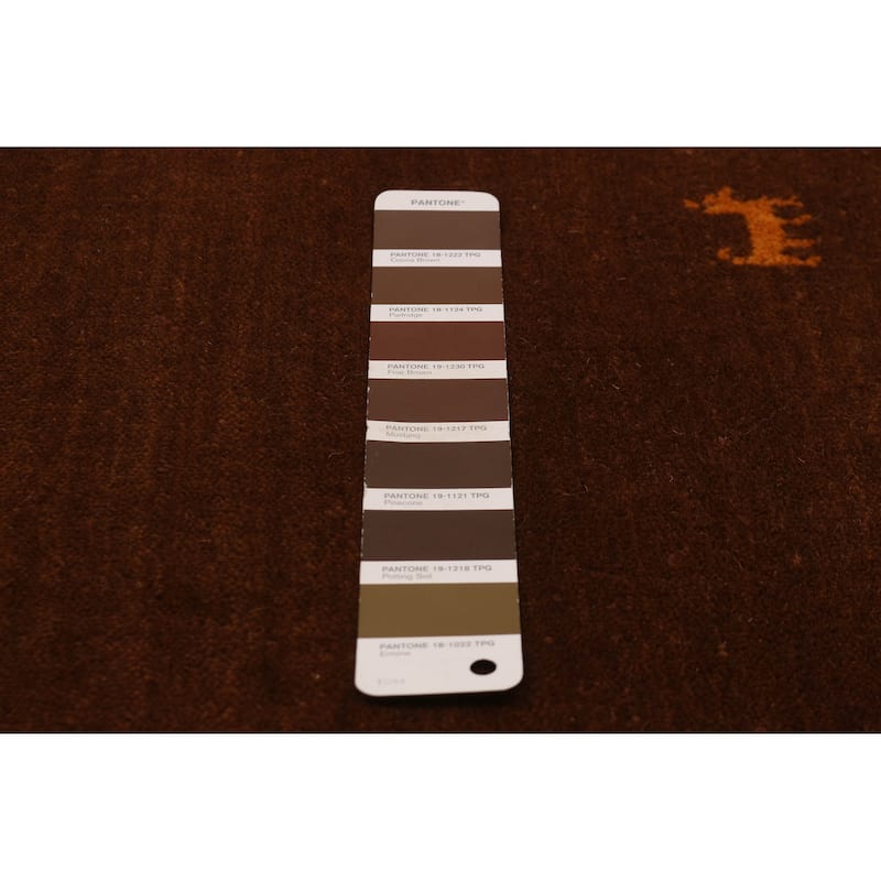 Kashkuli Gabbeh Brown Rug 2'8" x 12'9" - 2'8 x 12'9