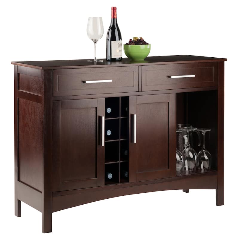Gordon Buffet Cabinet, Cappuccino - 43.7"W x 16.1"D x 32.2"H