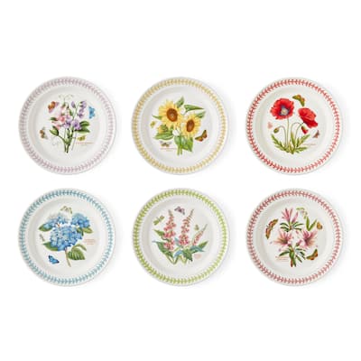 Portmeirion Botanic Garden Set of 6 Meadow Dinner Plates - 10.5 in