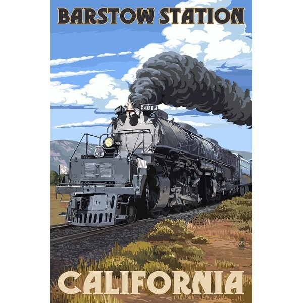 Barstow Station California Steam Locomotive Lantern Press Artwork Art Print Multiple Sizes Available 9 X 12 Art Print