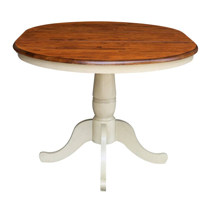 The Gray Barn Jalisco 36-inch Round Top Pedestal Table with 12-inch Leaf