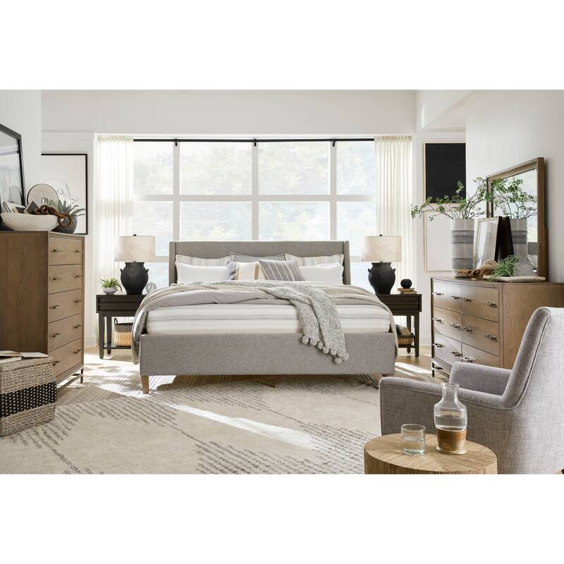 Magnussen Home Lindon Belgian Wheat and Coffee Bean Open Nightstand