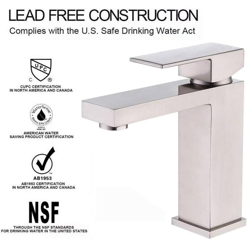 Single Hole Bathroom Faucet with Pop-up Drain