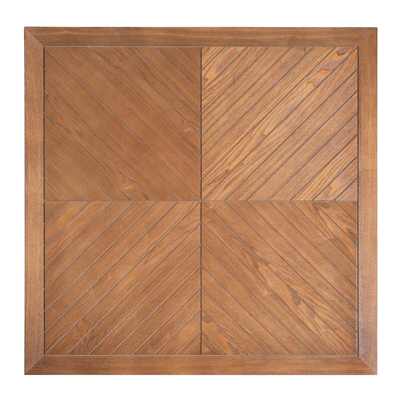 Christopher Knight Home - Marston Modern Wooden - Look Table with Geometric Base