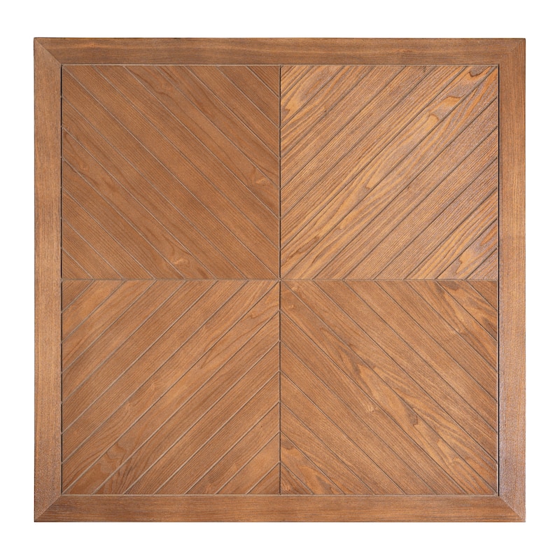 Square Coffee Table Black Brown Side Table End Table for Living Room, Simple Center Table Accent Table