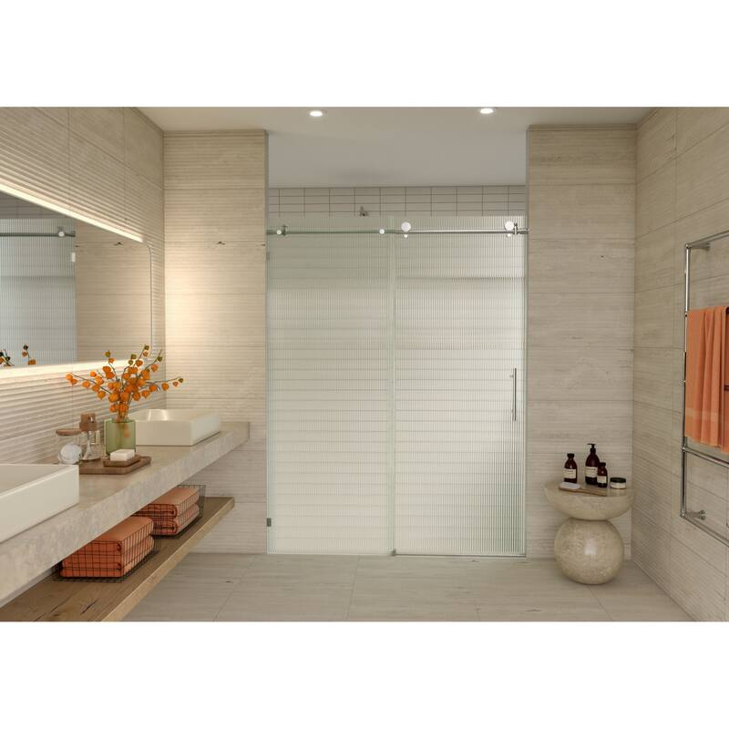 Glass Warehouse FLSLD-60-R Galaxy 78" High x 60" Wide Sliding - Chrome