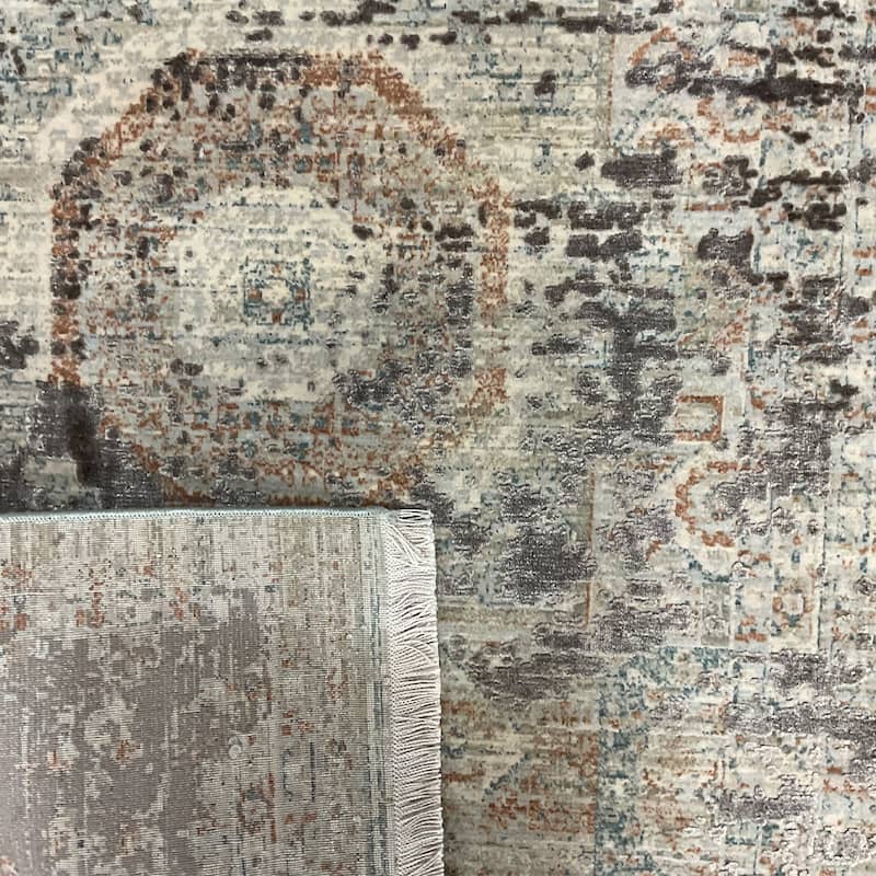 HERAT ORIENTAL Turkish Modern Erased Design Wool & Silk Rug - 2' x 2'11"