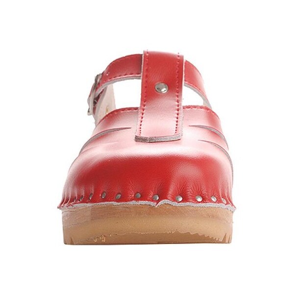 red mary jane clogs