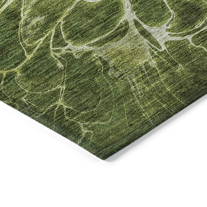 HomeRoots Abstract Transitional Rectangle Outdoor Rug