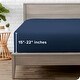 preview thumbnail 10 of 39, Bare Home Ultra-Soft Microfiber 22 Inch Extra Deep Pocket Fitted Sheet California King - Dark Blue